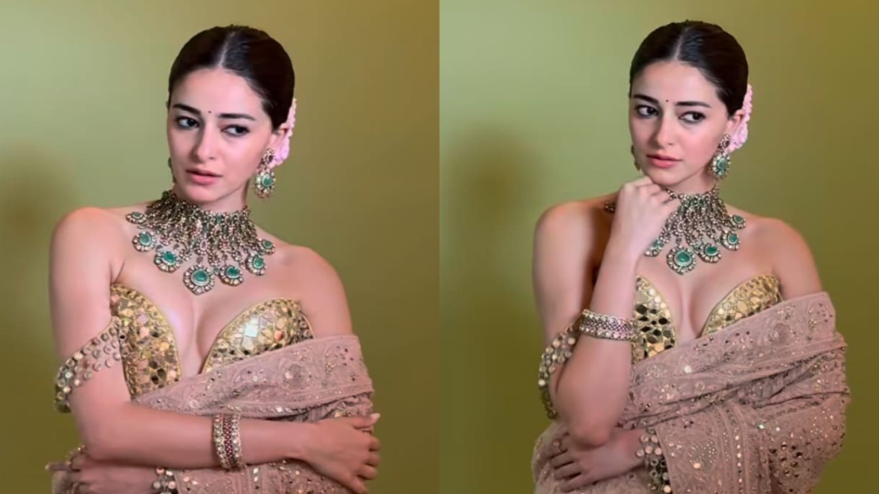 Ananya Panday in Phool saree set with not-so-typical pallu proves she's beyond ordinary