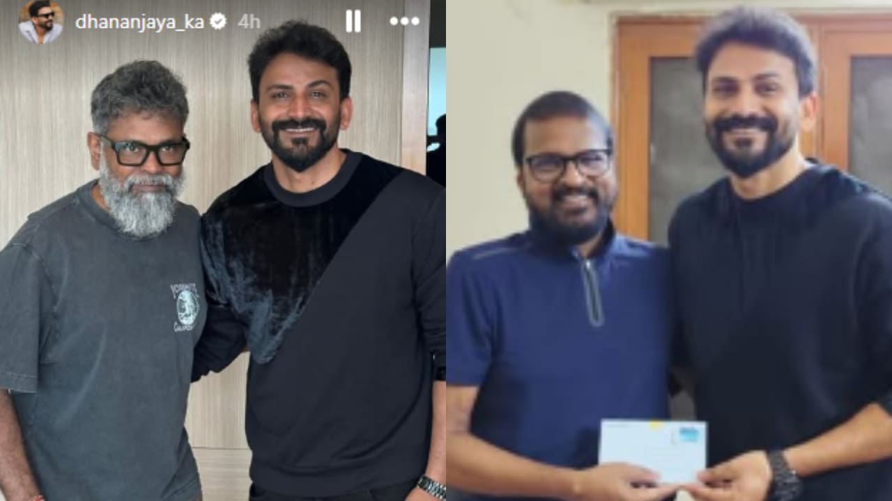 Daali Dhananjaya invites Sukumar and Pushpa producer (PC: Dhananjaya, IG)