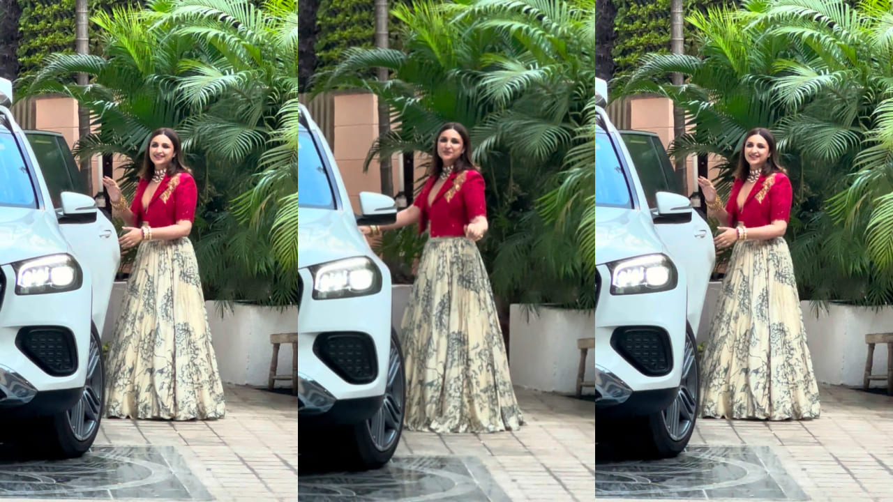 Parineeti Chopra looks ALL-DAZZLING in Gazal Gupta’s crop jacket and printed lehenga worth Rs 69,900 for Siddharth Chopra’s wedding 