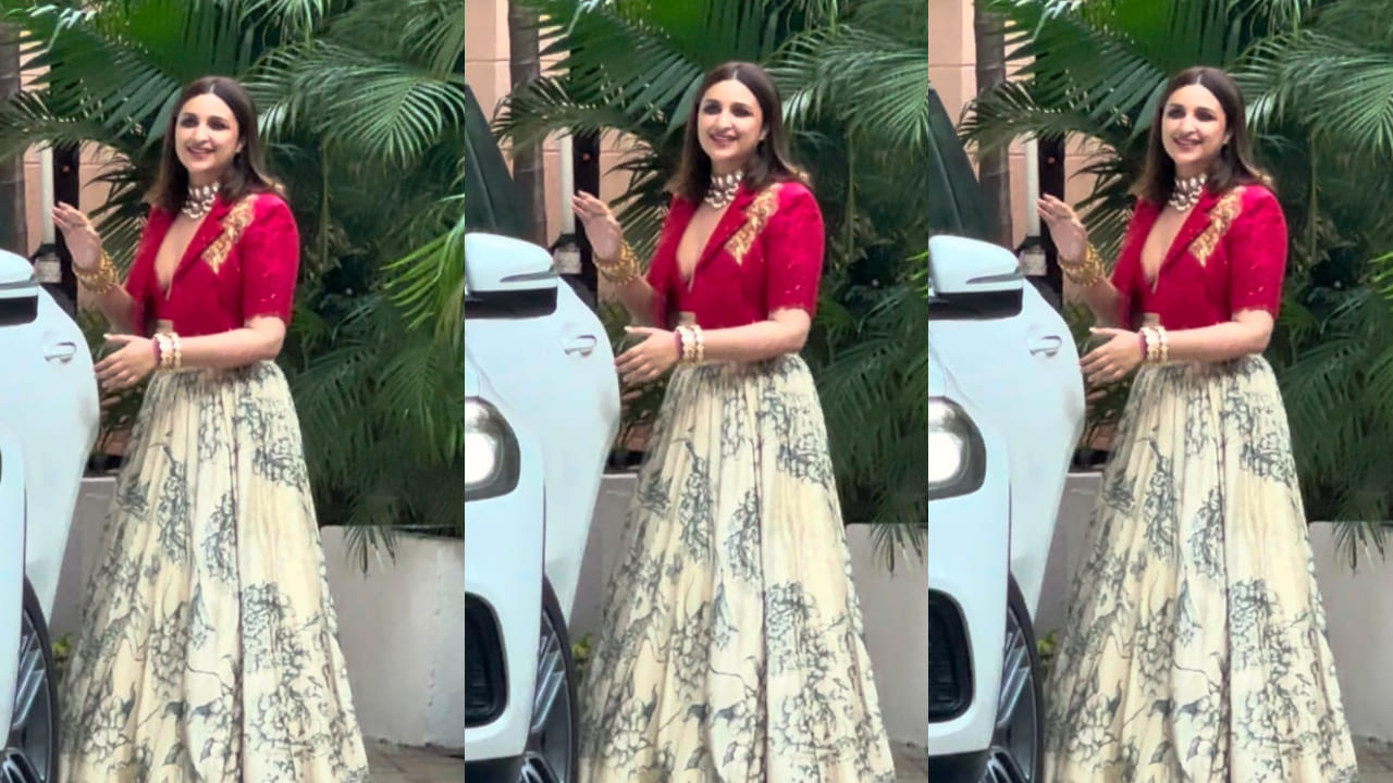 Parineeti Chopra looks ALL-DAZZLING in Gazal Gupta’s crop jacket and printed lehenga worth Rs 69,900 for Siddharth Chopra’s wedding 