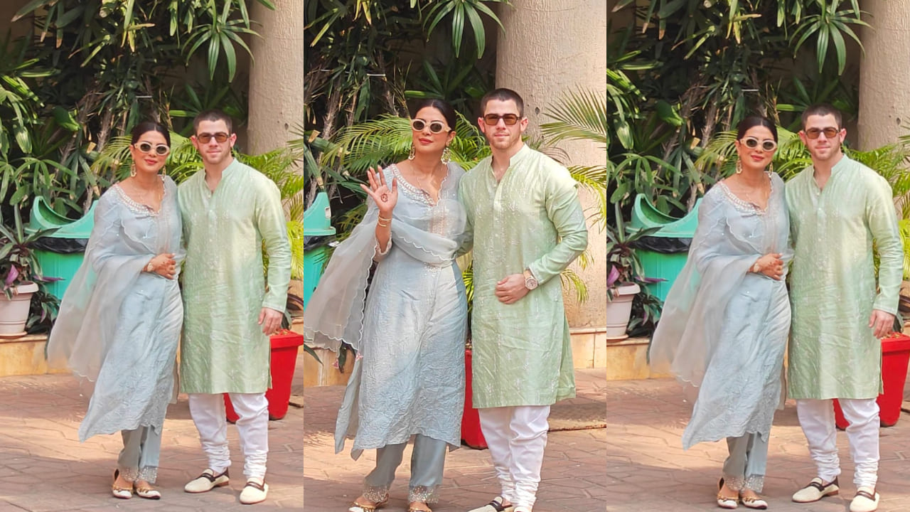 Priyanka Chopra and Nick Jonas in their pastel ethnic ensembles prove muted tones can have maximum impact 