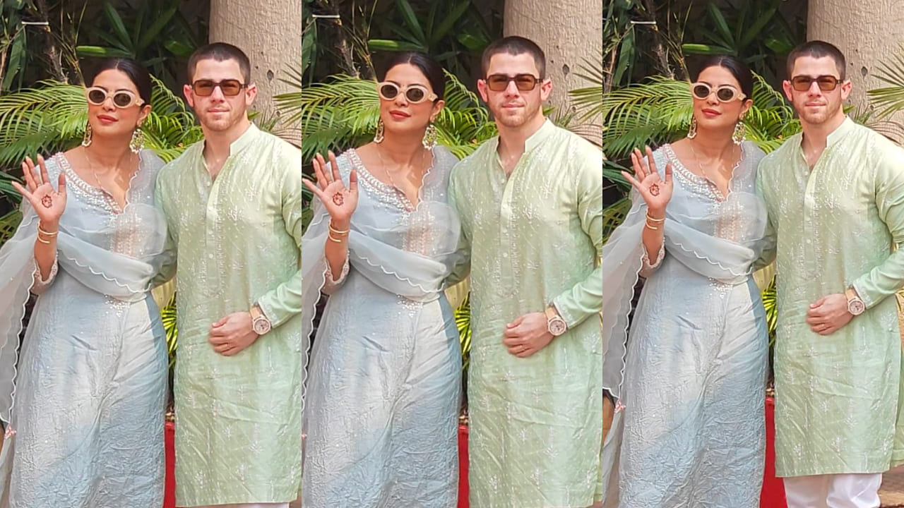 Priyanka Chopra and Nick Jonas in their pastel ethnic ensembles prove muted tones can have maximum impact 