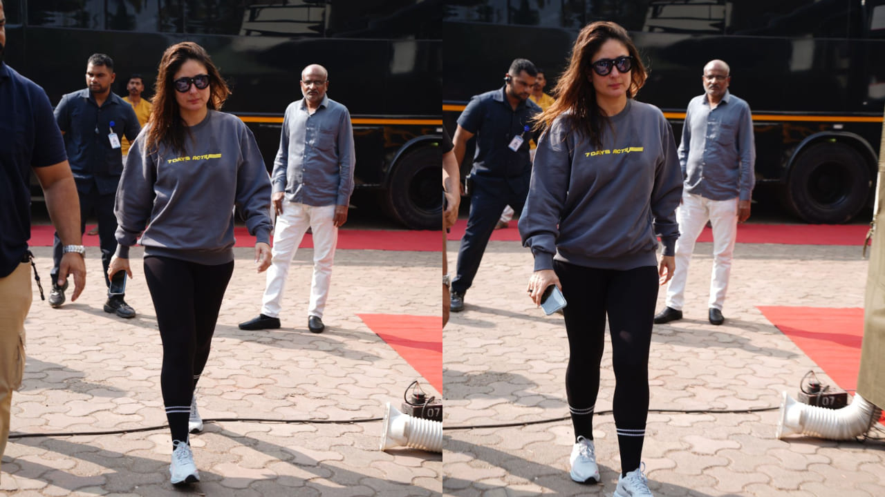 Kareena Kapoor opts for a Rs 15,182 sweatshirt to keep her workday look sporty, comfortable, and fresh