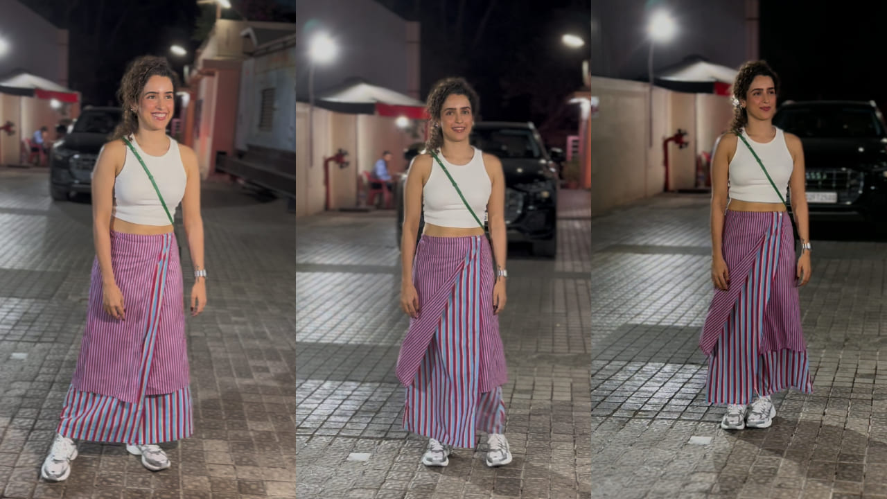 Sanya Malhotra breaks the bar of casual fashion wearing a striped Mangalore skirt worth Rs 3,800