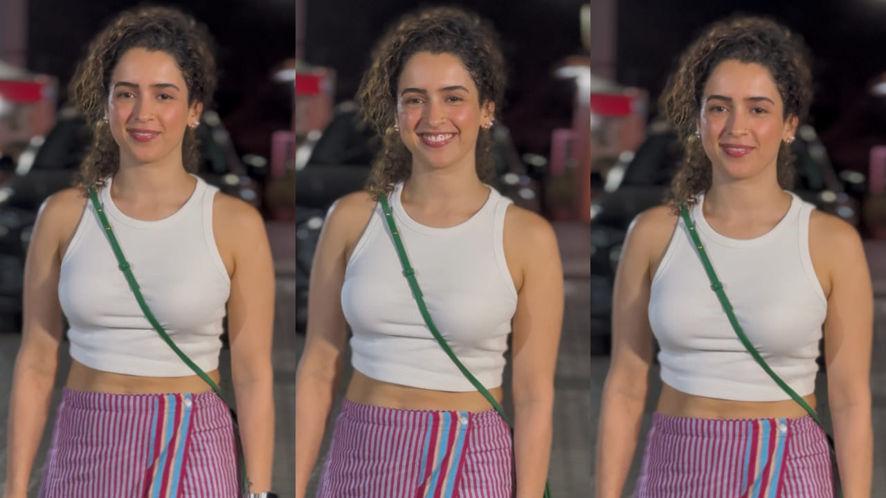 Sanya Malhotra breaks the bar of casual fashion wearing a striped Mangalore skirt worth Rs 3,800