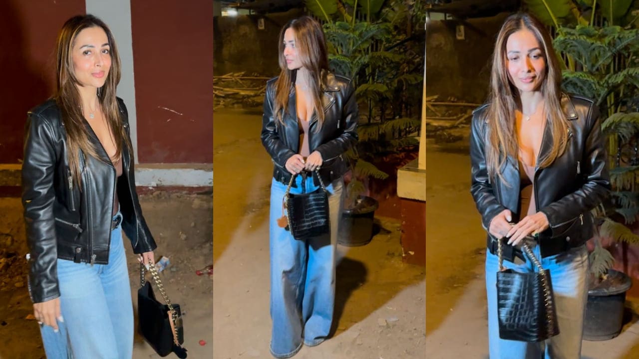 Malaika Arora looks HOT in a leather jacket styled with Rs 1.56 lakh bag owned by singer Taylor Swift as well