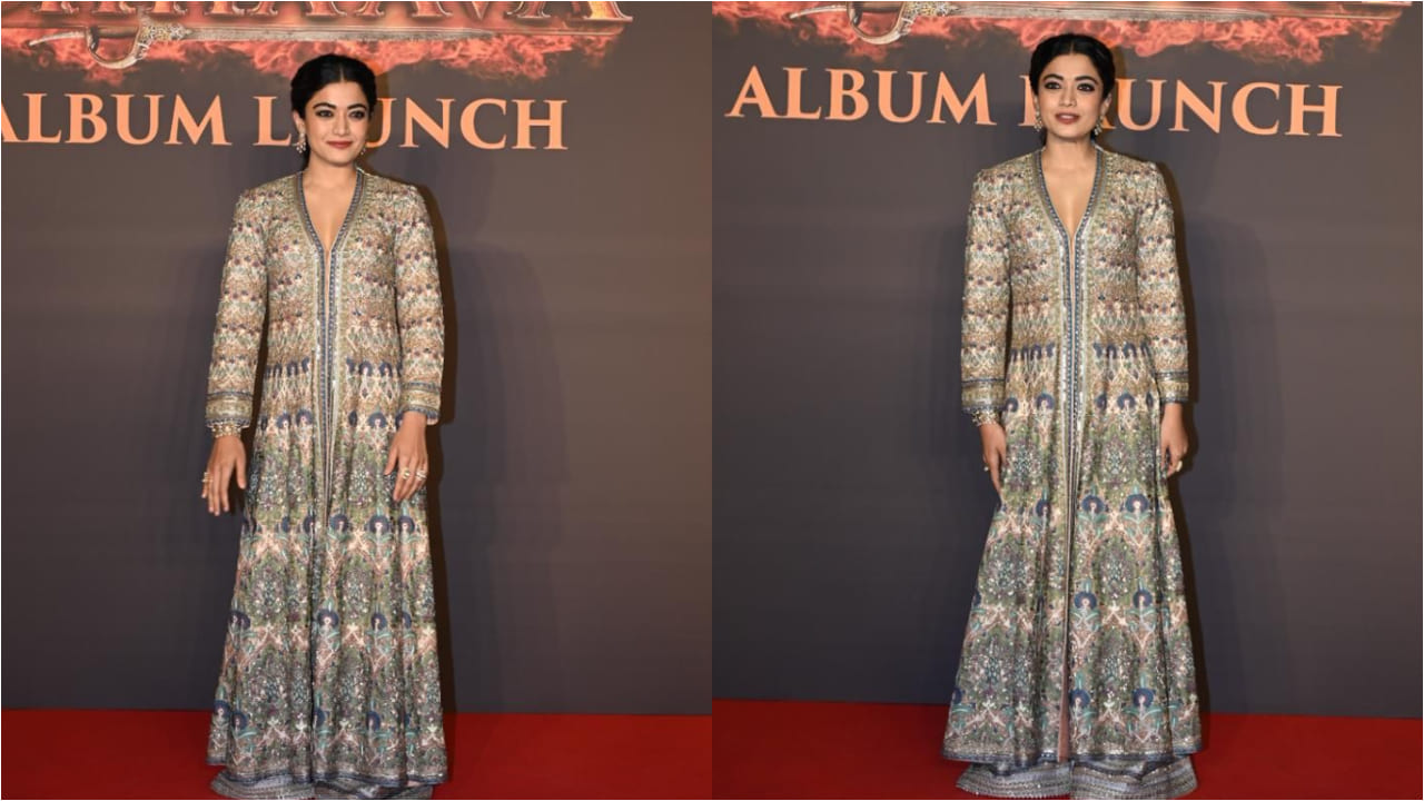 Rashmika Mandanna looks breathtaking in traditional-meets-modern zardozi jacket set worth Rs 3.6 lakh