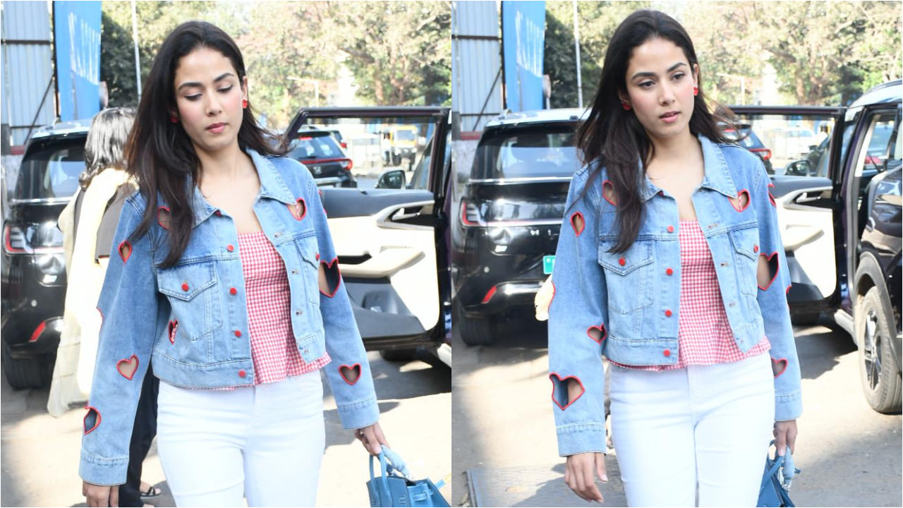 Mira Kapoor embraces Valentine’s spirit in Rs 44,700 heart-embroidered denim jacket, styled with a blue Hermes bag