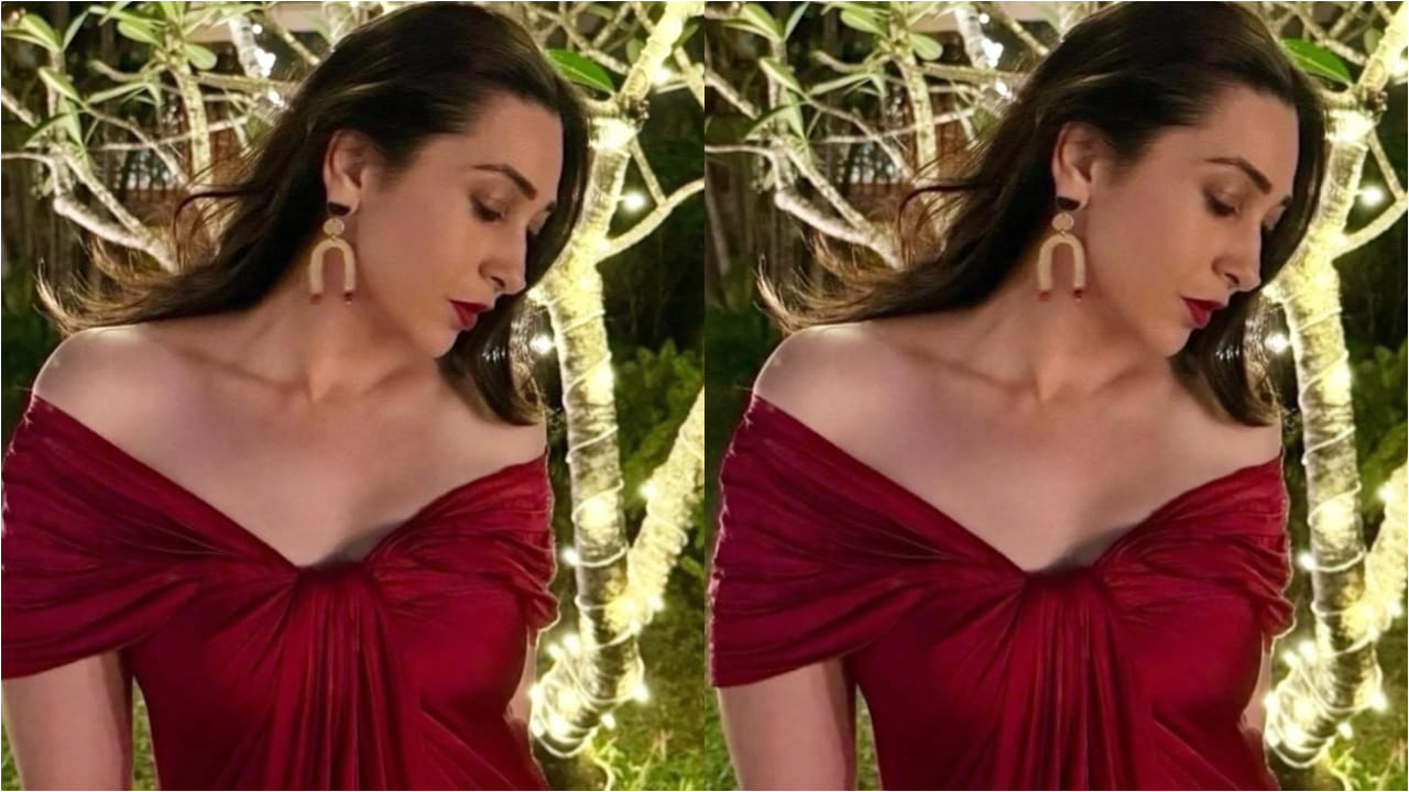 Karisma Kapoor brings the heat in red with sensual cherry bow off-shoulder  dress worth Rs 10,950