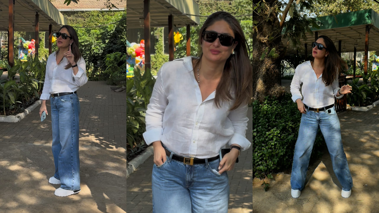 Kareena Kapoor embraces laid-back vibes with formal twist ft. white shirt, casual jeans and Rs 48K Saint Laurent belt