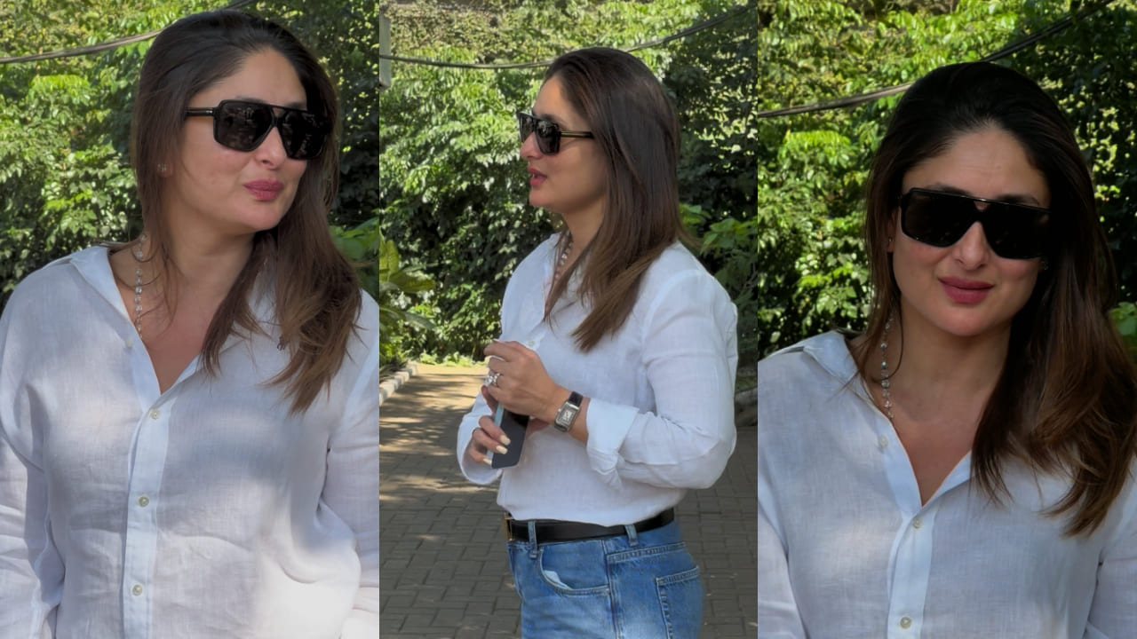 Kareena Kapoor embraces laid-back vibes with formal twist ft. white shirt, casual jeans and Rs 48K Saint Laurent belt