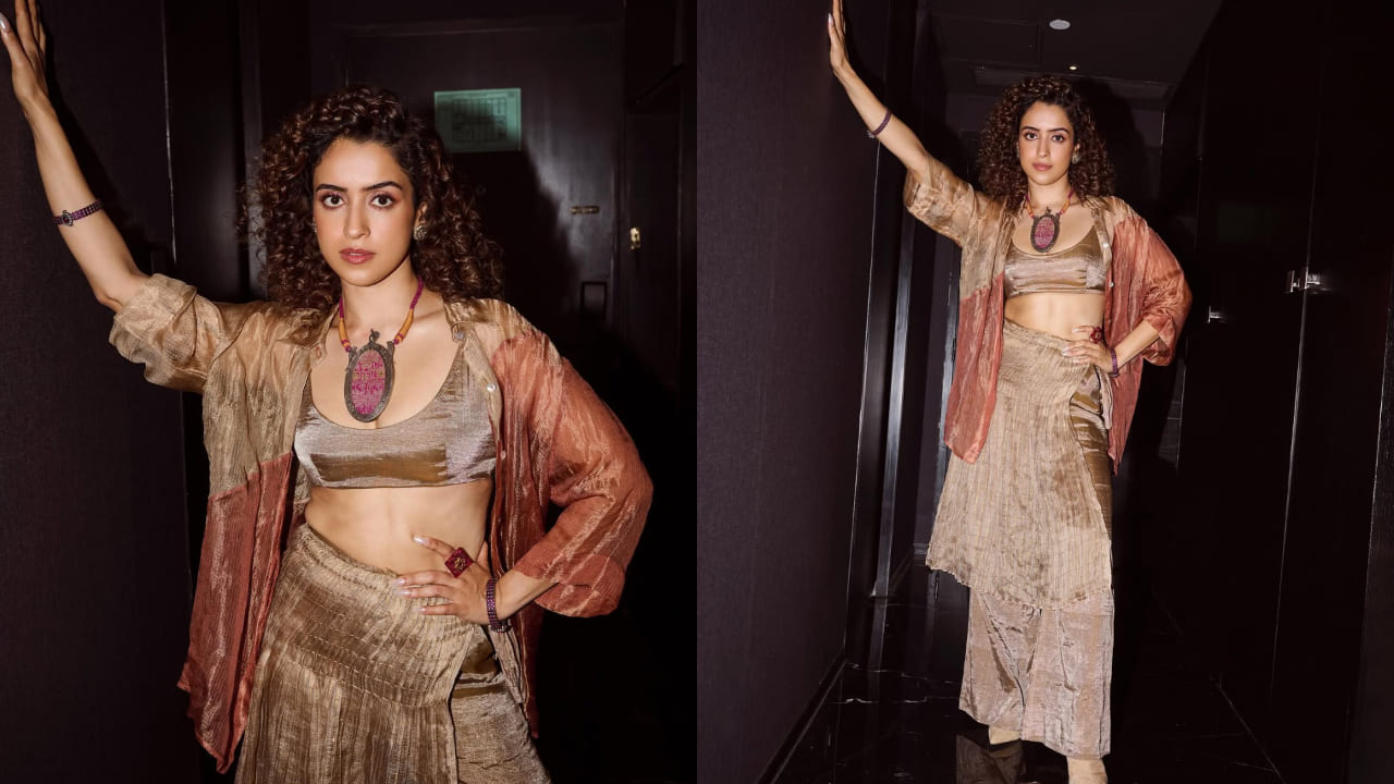 Sanya Malhotra adds old charm to her three-piece custom outfit with vintage brocade neckpiece worth Rs 19,950