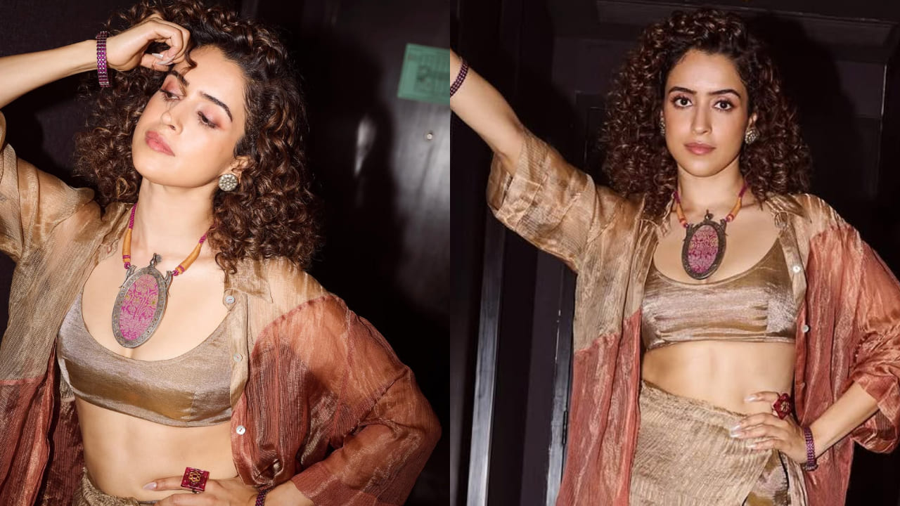 Sanya Malhotra adds old charm to her three-piece custom outfit with vintage brocade neckpiece worth Rs 19,950