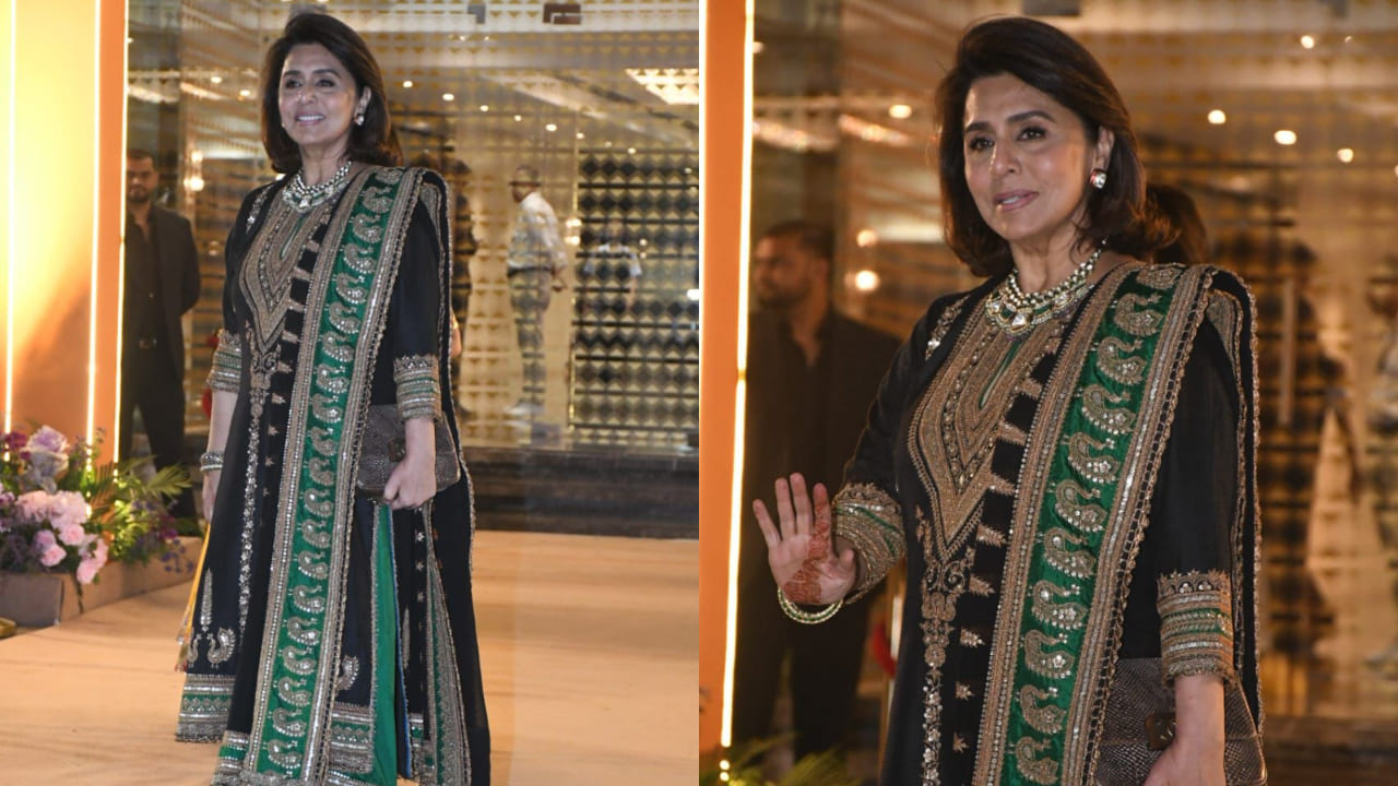 Neetu Kapoor dazzles at Aadar Jain's mehendi ceremony in black kurta set, Nita Ambani donned same outfit in 2015