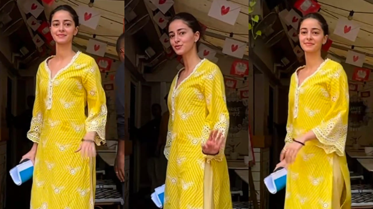 Ananya Panday’s no-makeup, yellow kurta look is a lesson in easy style, finished with Hermes Oran sandals worth ₹69K