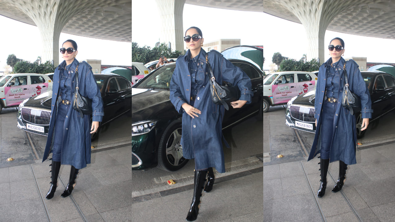 Sonam Kapoor rewrites airport fashion with her all-denim three-piece outfit and DIOR bag worth ₹3,85,000