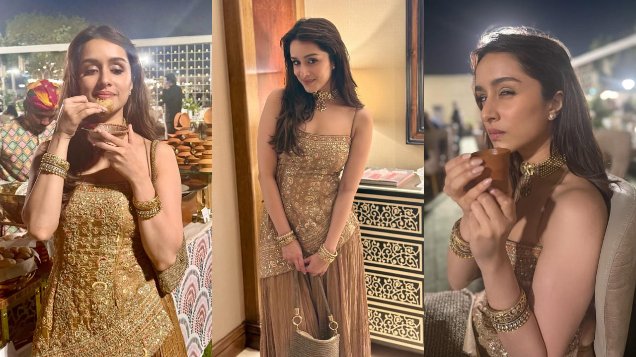 Shraddha Kapoor enjoys pani puri in ₹1.45 lakh sharara, proving that wedding fashion can be fun and fuss-free