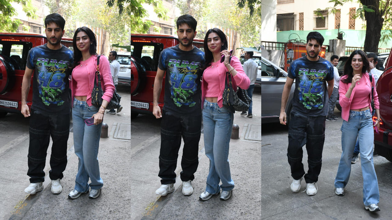 Khushi Kapoor brings a soft-girl vibe with her pink cardigan and ₹3.5 lakh Dior bag in a casual yet put-together look