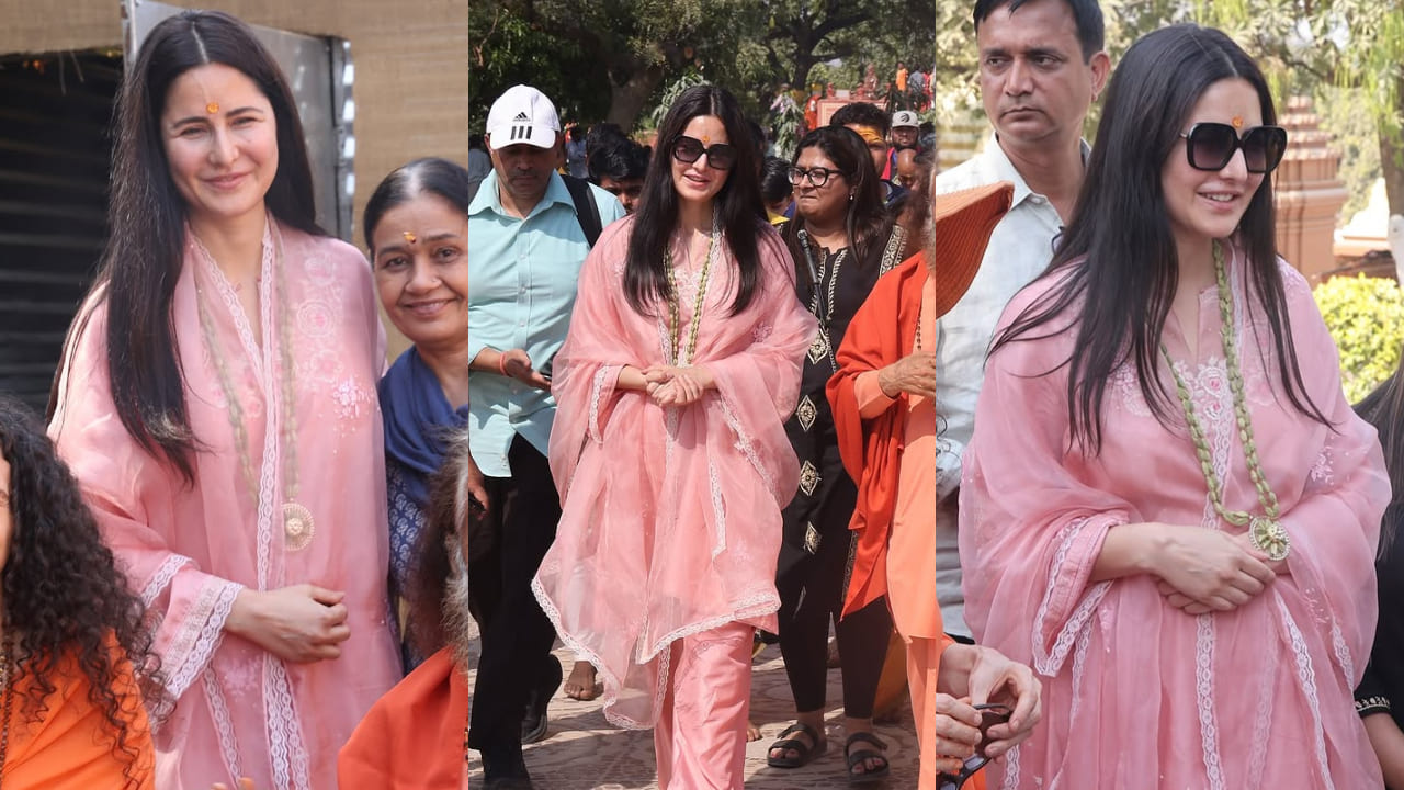 Katrina Kaif serves two simple ethnic looks in pink kurta set and ₹39k yellow chanderi ensemble at Prayagraj Mahakumbh 2025 with her mother-in-law