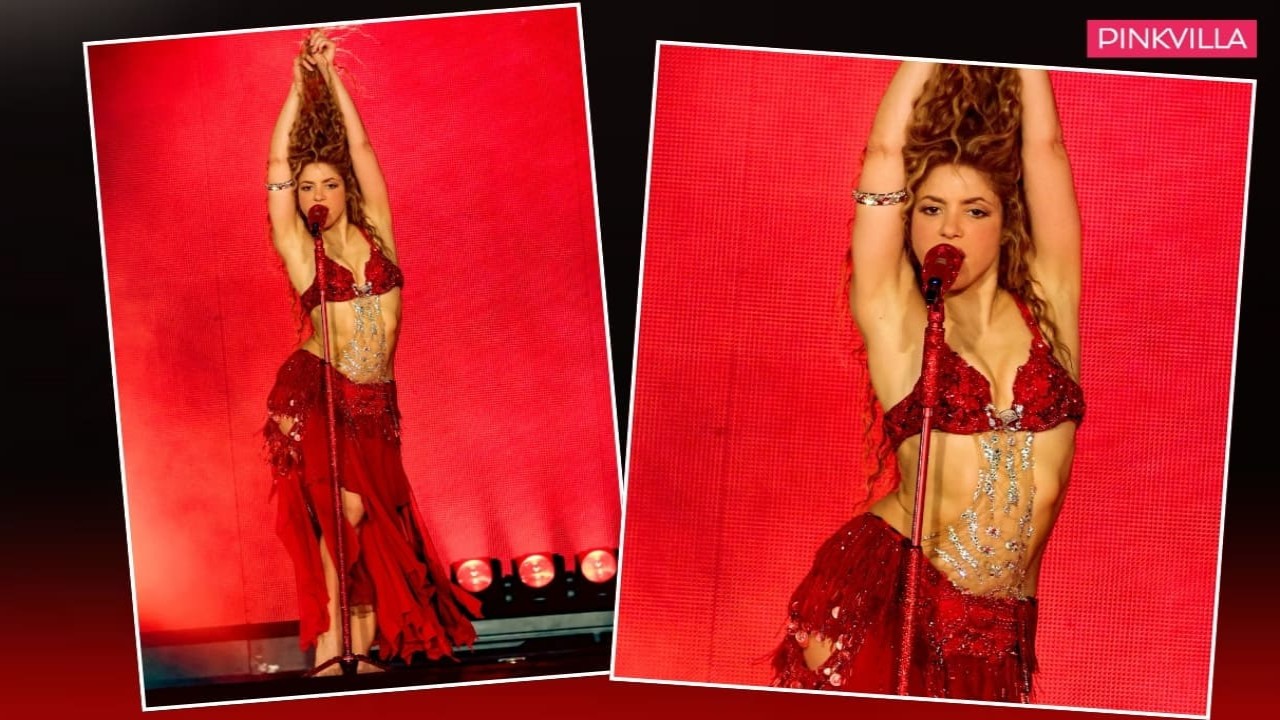 Shakira flaunts custom Anamika Khanna two-piece set in red that took 120 hours to make