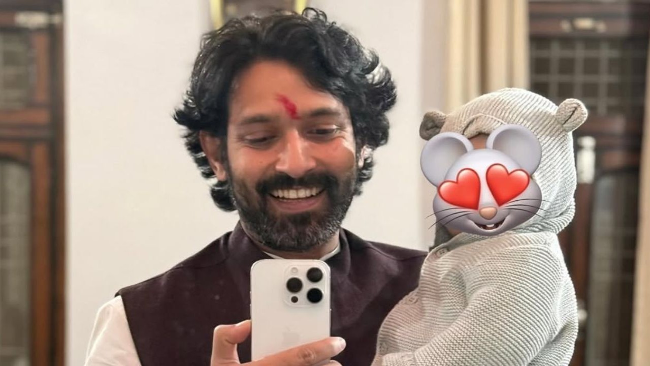 Vikrant Massey and son Vardaan Massey 