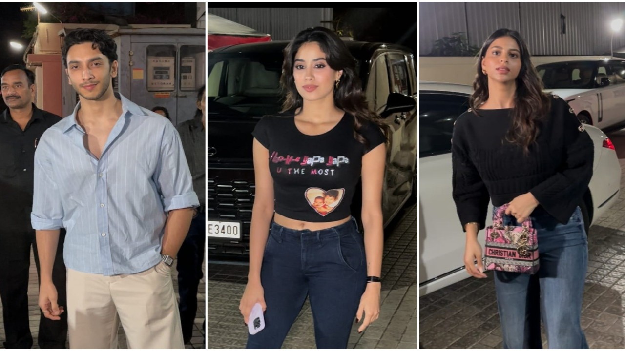 Loveyapa Screening: Janhvi Kapoor has cutest gesture for sis Khushi Kapoor; Vedang Raina, Ibrahim Ali Khan, Suhana Khan and more join