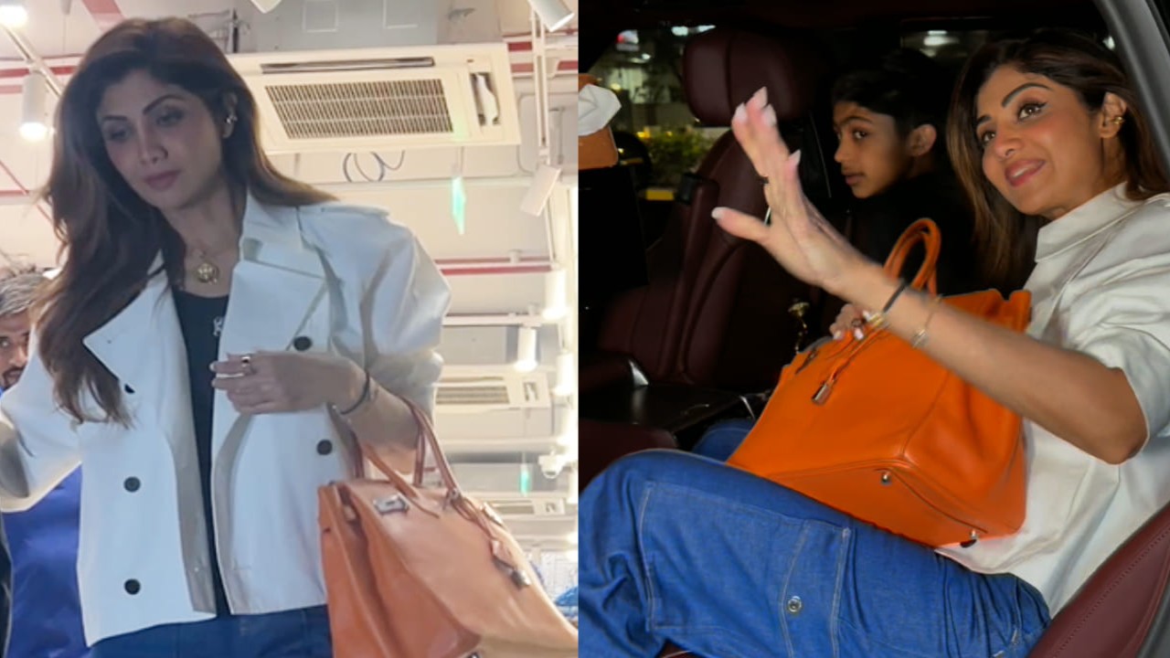 Shilpa Shetty styles Hermes bag worth Rs 20 lakhs with cargo pants and jacket