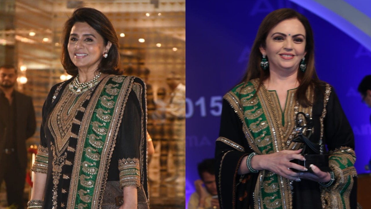 Neetu Kapoor dons black kurta set for Aadar's Mehendi, same as Nita Ambani wore in 2015