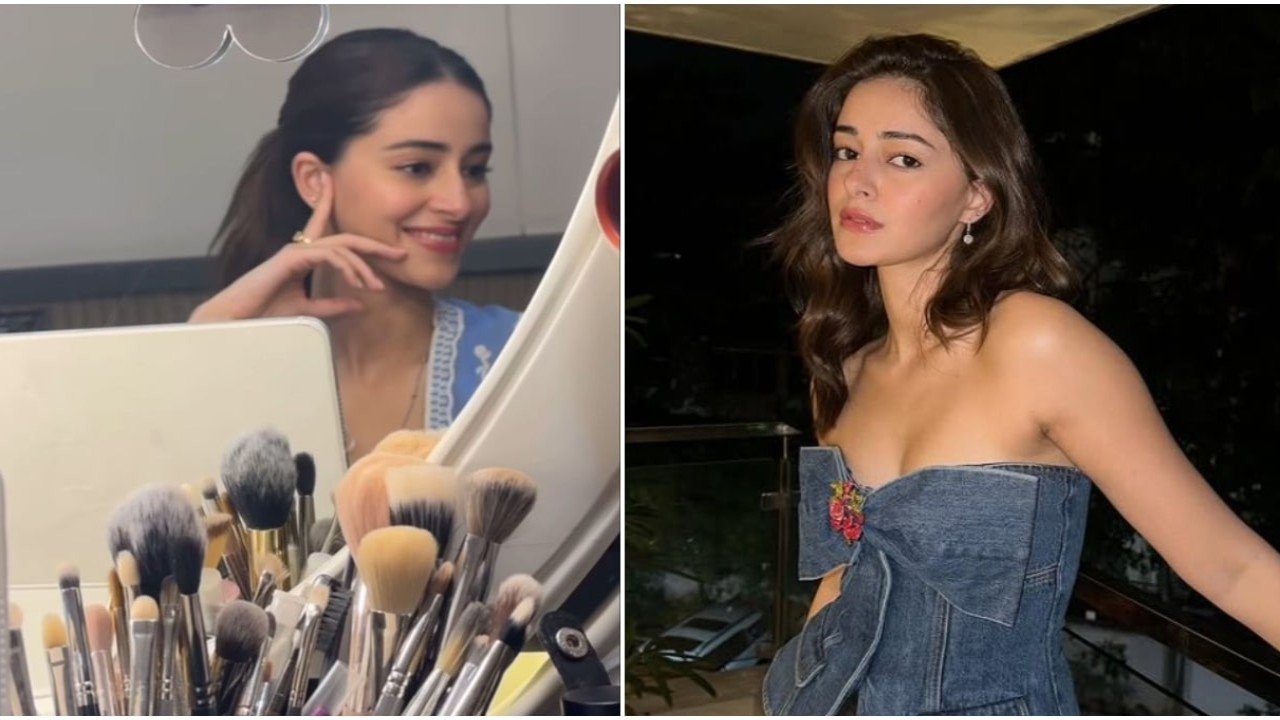 Ananya Panday cheers for team India against Pakistan while shooting: PIC