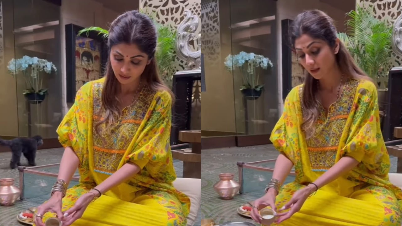 Shilpa Shetty’s pretty Maha Shivratri Kaftan kurta and pants look will cost you Rs 16.5K