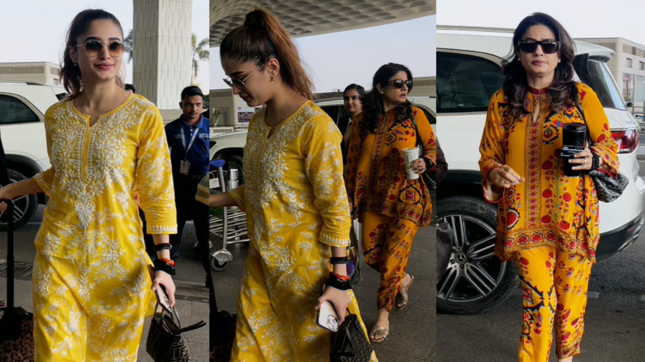 Rasha Thadani and Raveena Tandon slay in budget airport fits worth Rs 5.9K and Rs 4.5K