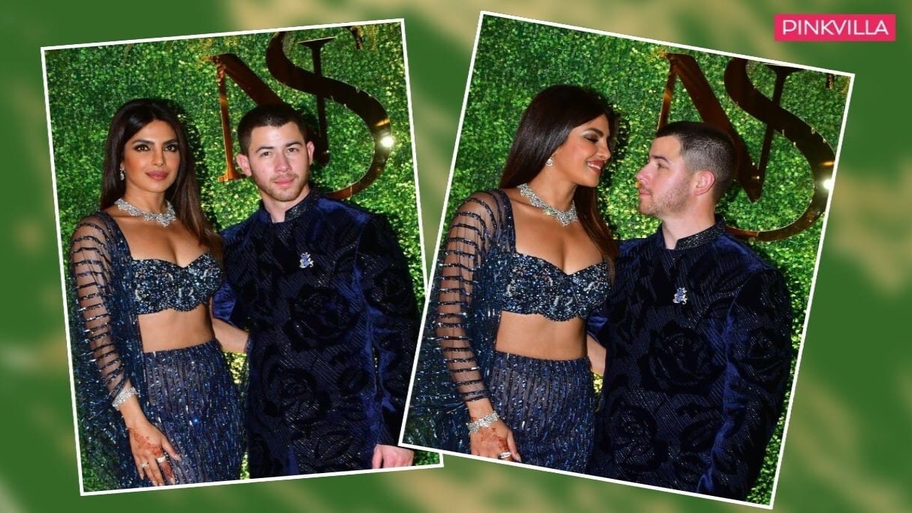 Priyanka Chopra and Nick Jonas in twinning blue outfits for sangeet night; couples take cues