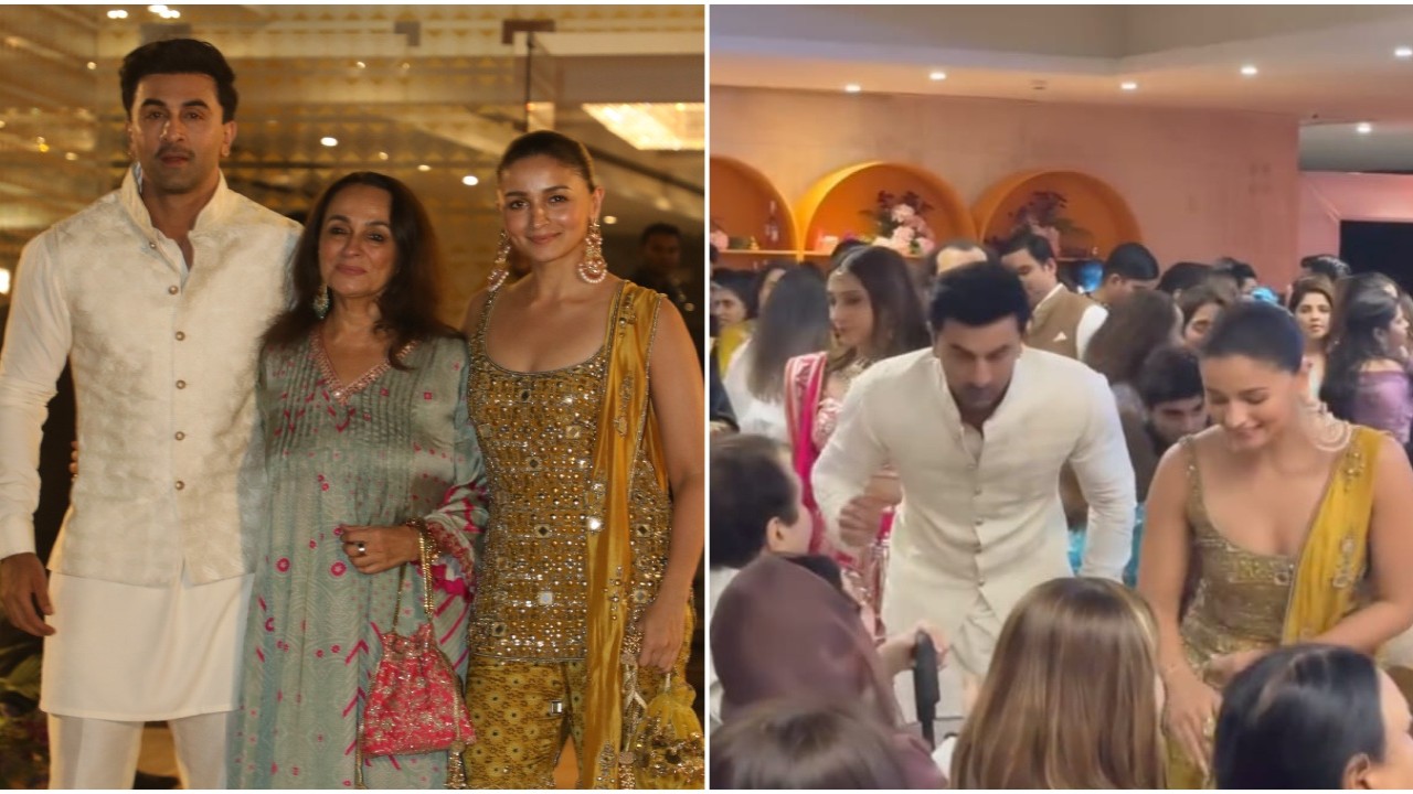 Alia Bhatt-Ranbir Kapoor exude ‘sanskari bahu beta’ vibes at Aadar and Alekha’s Sangeet ceremony; UNSEEN video