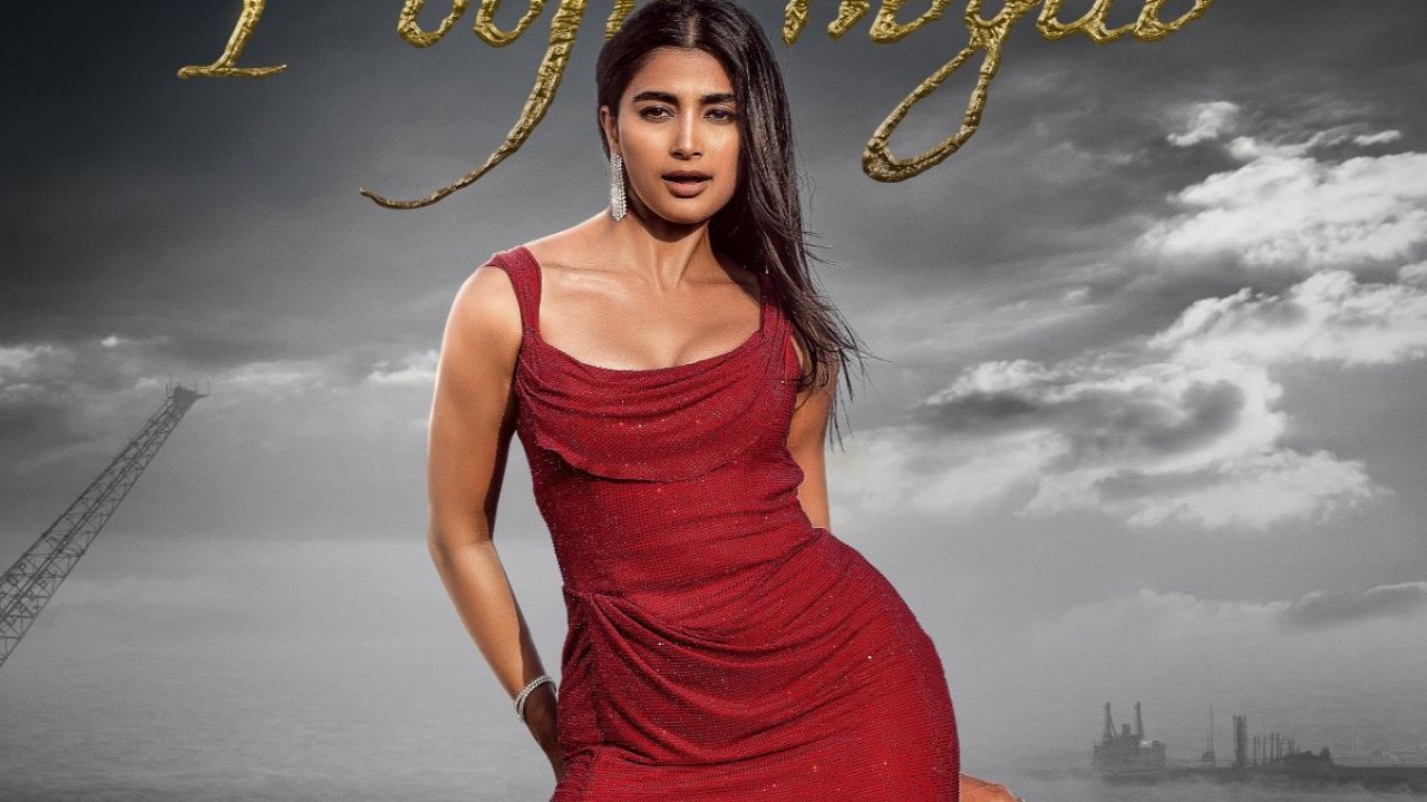 Coolie: Pooja Hegde is a vision in red as she joins the cast of Rajinikanth starrer