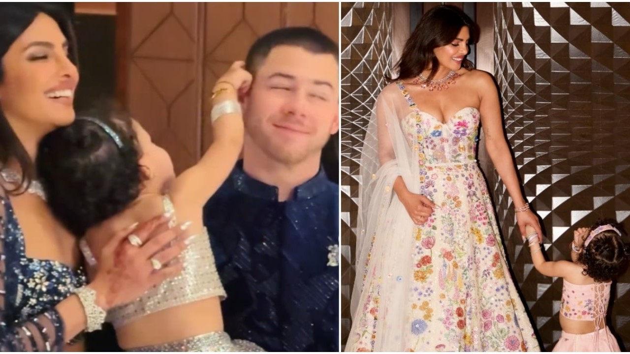 Priyanka is happiest to see little Malti playing with dad Nick at brother's wedding; WATCH