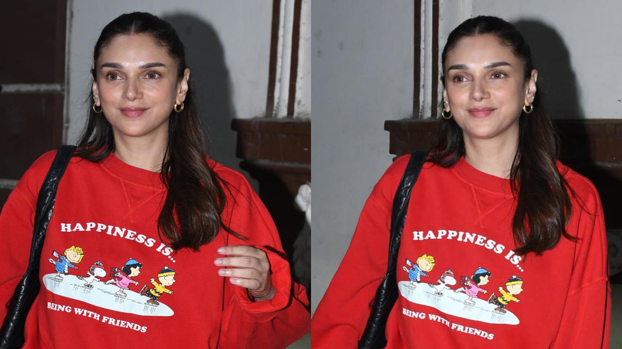 Aditi Rao Hydari exudes COLLEGE GIRL charm in oversized sweatshirt and miniskirt, serving inspo for campus crush look