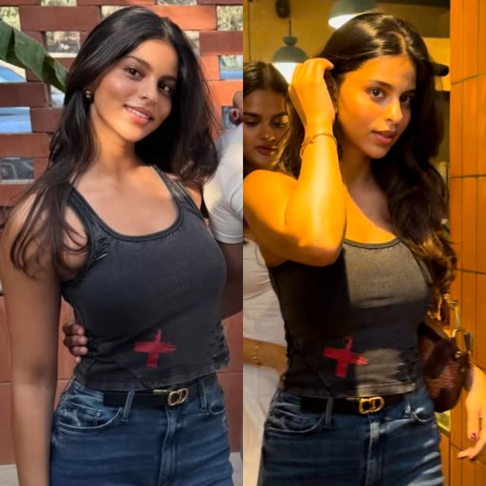 Suhana Khan exudes ‘too cool to care’ vibes in ripped tank top, relaxed jeans, and a classy Maison Chloé bag 