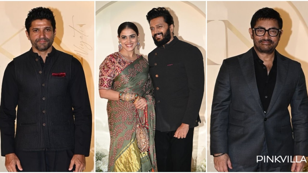 Aamir Khan, Farhan Akhtar make splash at Ashutosh Gowariker’s son Konark Gowariker-Niyati Kanakia’s wedding reception; Genelia-Riteish Deshmukh give couple goals