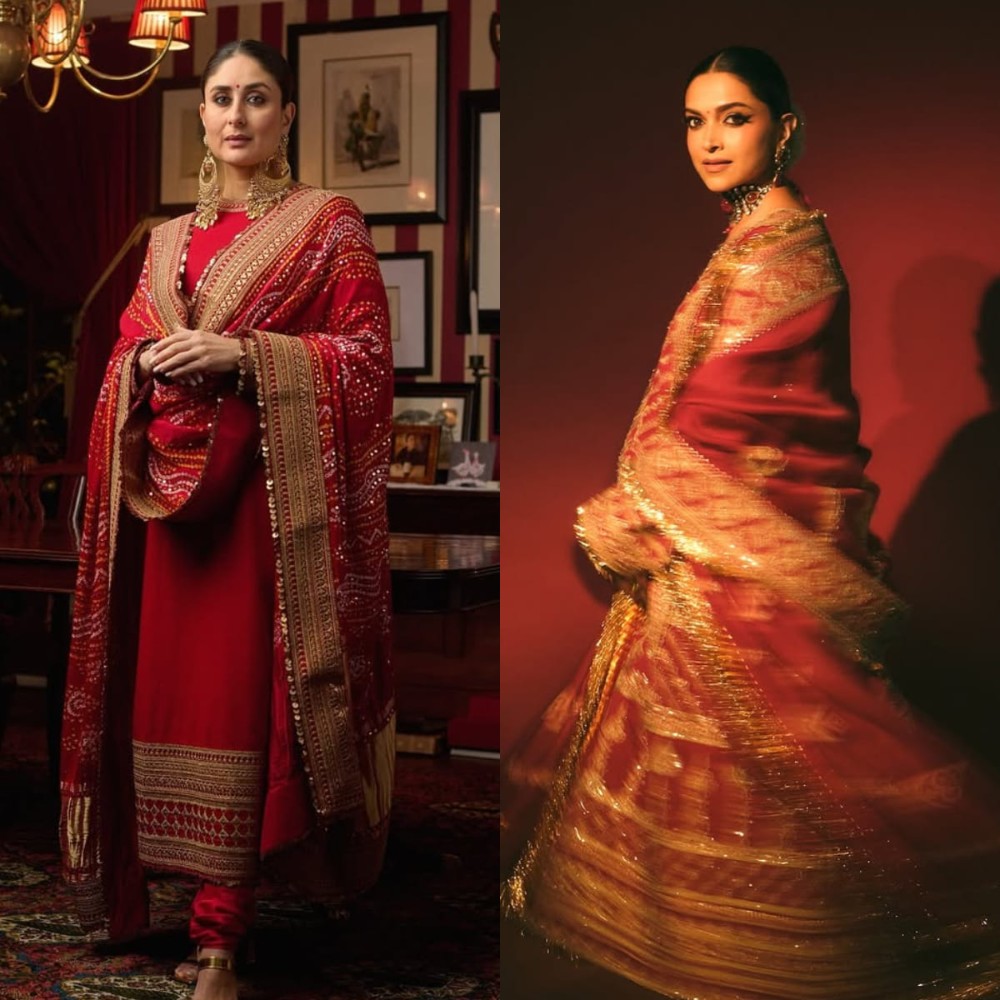 Your ultimate guide to styling festive red suits ft. Kareena Kapoor, Deepika Padukone, and Sonakshi Sinha 