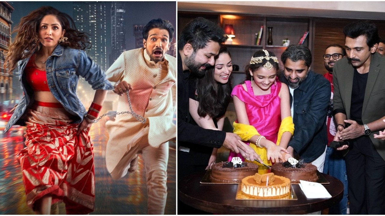 INSIDE Dhoom Dhaam success bash: Yami Gautam, Pratik Gandhi, Aditya Dhar come together for celebration; don’t miss cake-cutting VIDEO