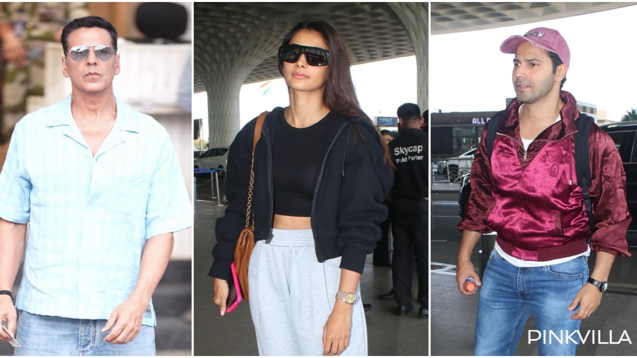 PHOTOS: 7 Celebrity Spottings Of The Day; Varun Dhawan, Pooja Hegde head to Rishikesh for Hai Jawani Toh Ishq Hona Hai shoot; Akshay Kumar snapped in city and more