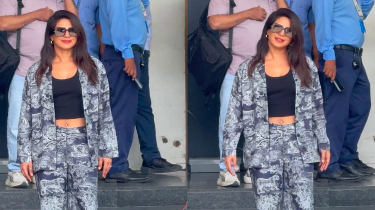 Priyanka Chopra Jonas wears Rs 2.4 crore belly button diamond ring with her airport look and it's BOMB