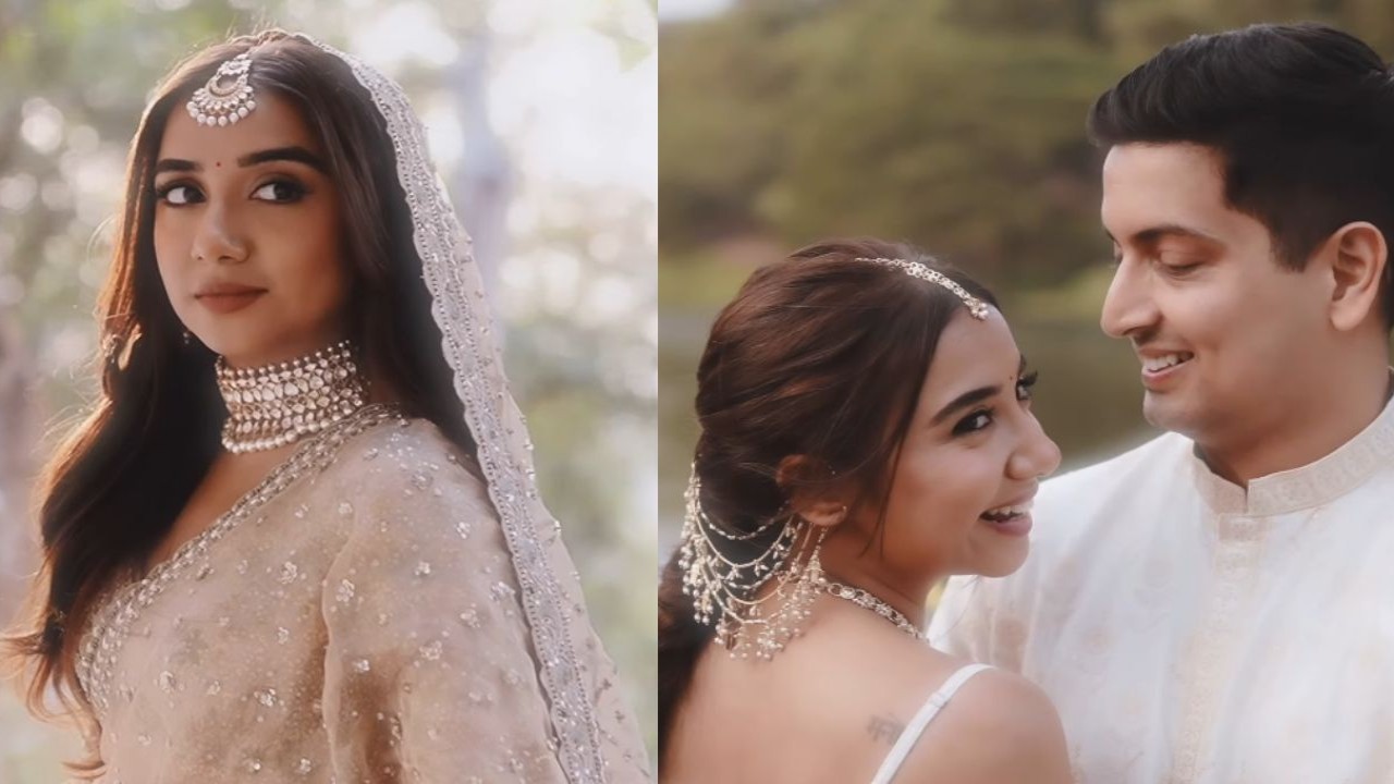 Nothing here, just 40 seconds of Mismatched's Prajakta Koli stealing our breaths in her dreamy wedding moments with Vrishank Khanal