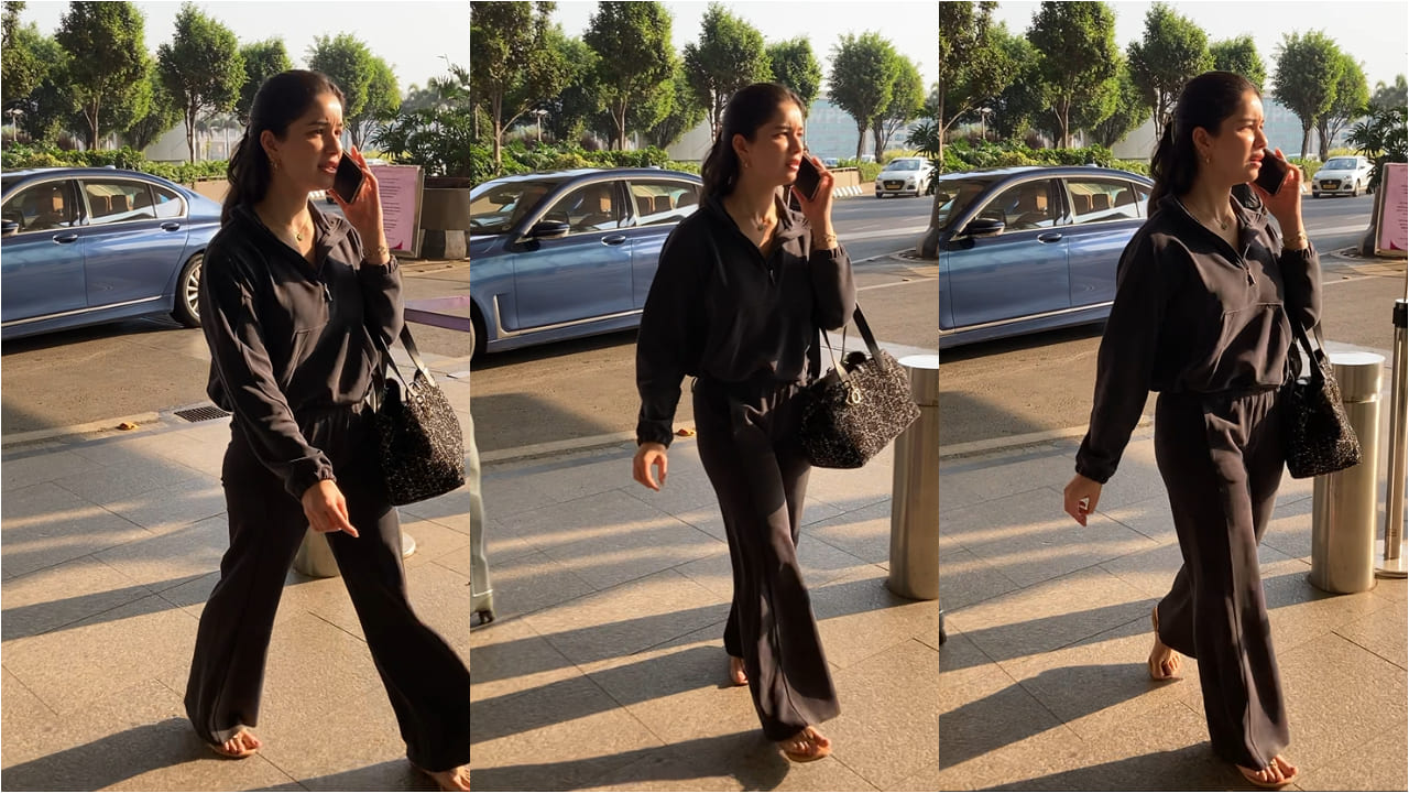 Sara Tendulkar exudes ‘ALL-BLACK’ elegance at the airport, elevates monochrome look with luxe ₹3.3 lakh bag 