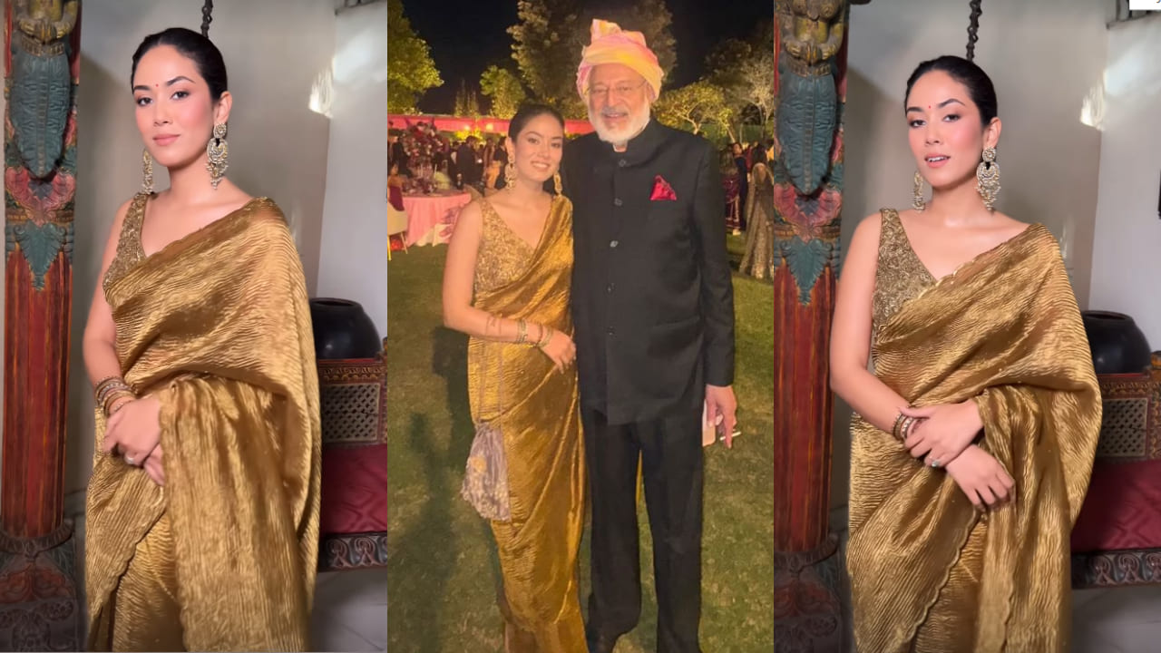 Mira Kapoor keeps redefining saree fashion, this time in a custom golden tissue saree worth Rs 76,500