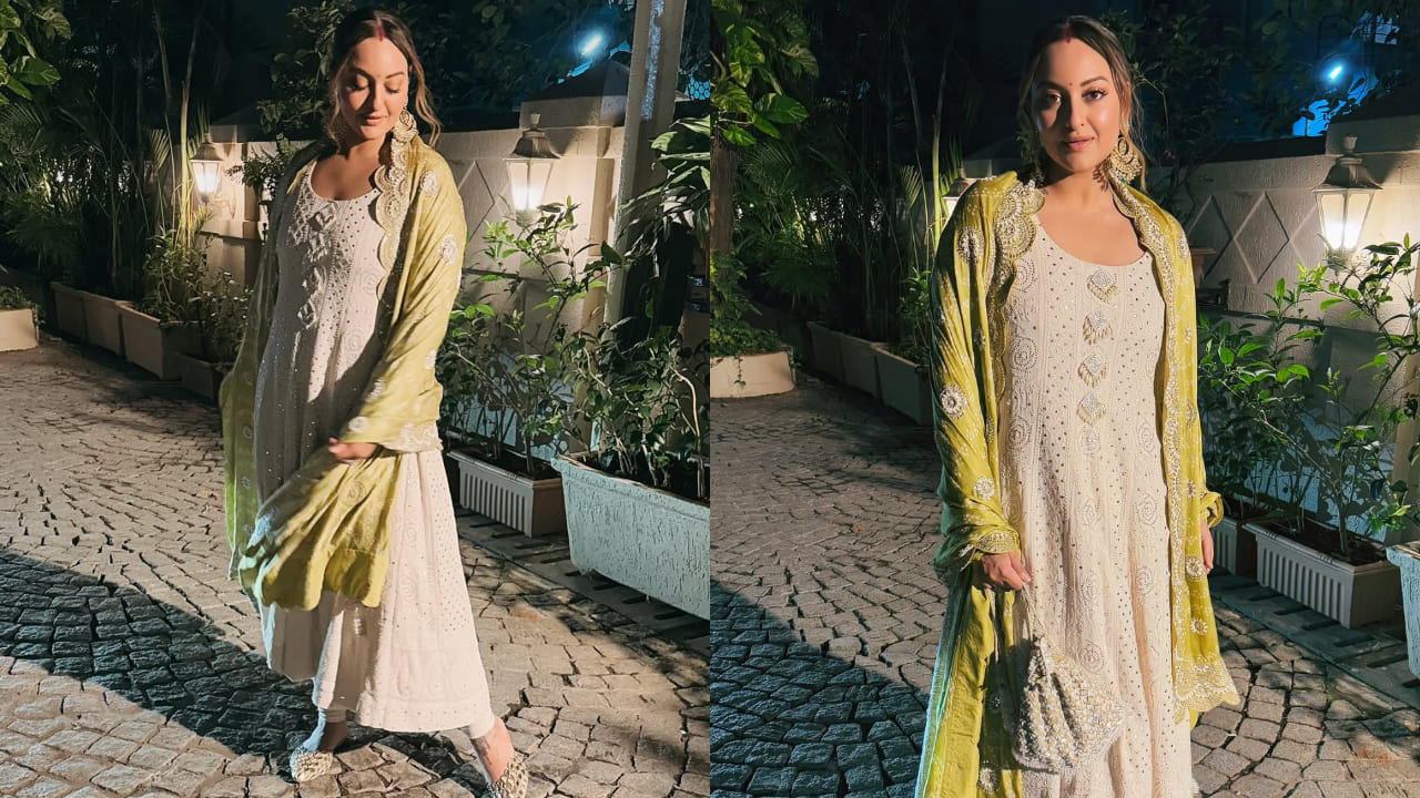 Sonakshi Sinha is a ‘Chand Ka Tukda’ slaying desi aesthetics in a chikankari anarkali dress worth Rs 1,65,000 