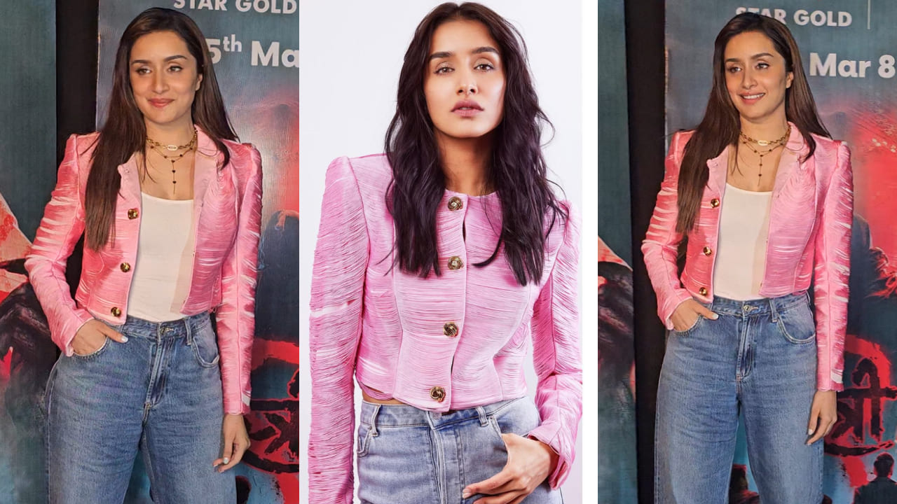 Shraddha Kapoor nails the ultimate cute girl vibe in pink jacket similar to the Rs 63K Alexander Jacket she wore in 2022