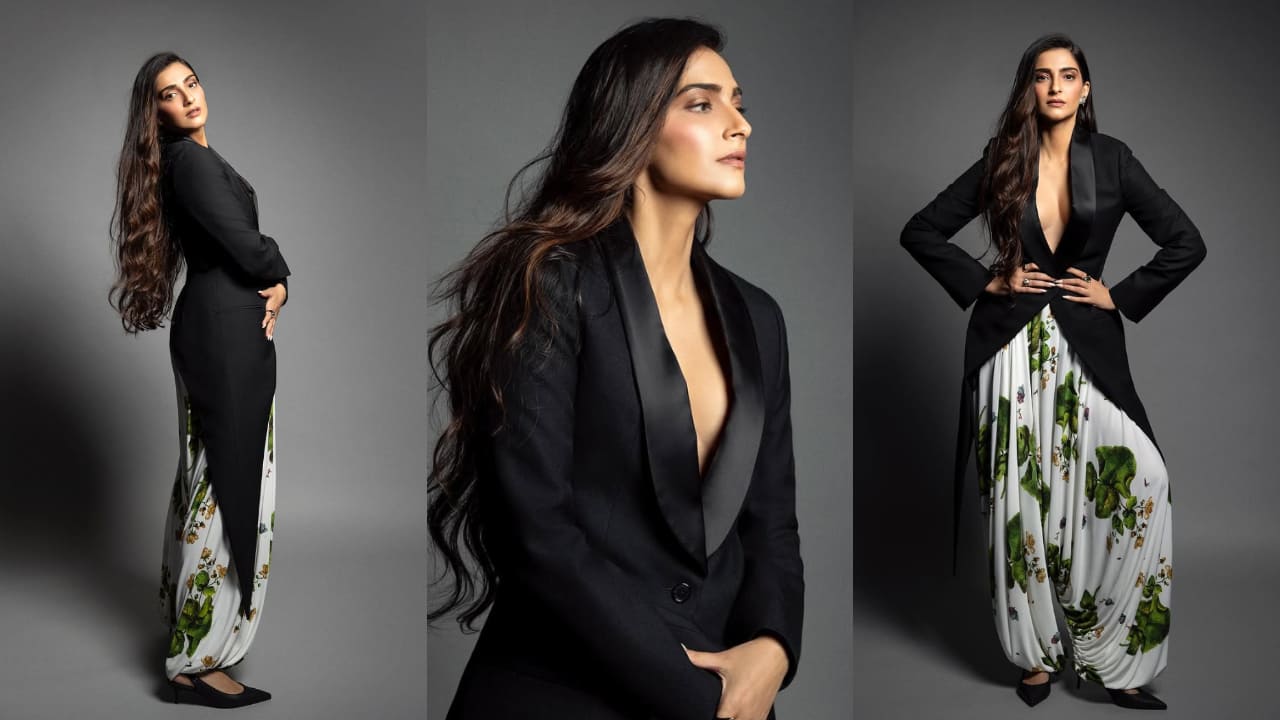 Sonam Kapoor serves a powerful look in Loewe tail blazer worth Rs 1.94 lakh for Nadaaniyan screening; check outfit breakdown