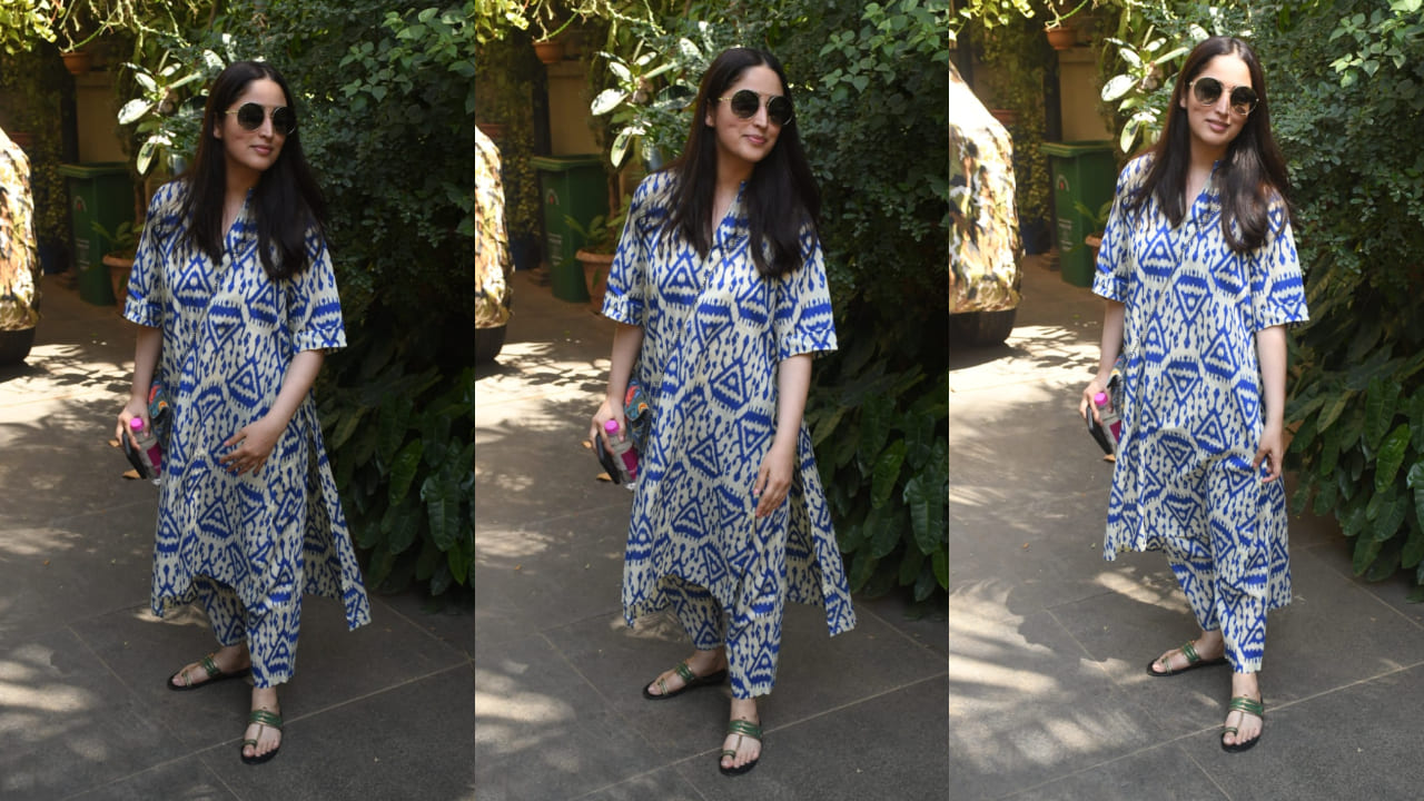 Yami Gautam enjoys a salon day in a blue cotton kurta and pant set worth Rs 2,799—budget-friendly and elegant for everyday style