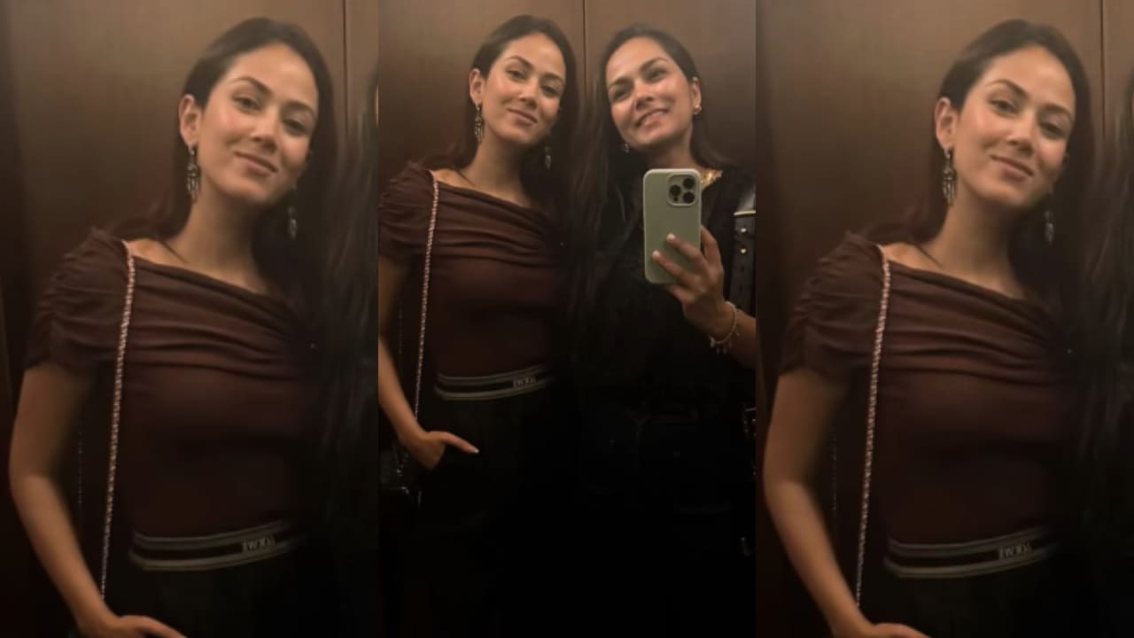  Mira Kapoor mixes laid-back vibes with high fashion, pairing brown off-shoulder top with Loewe trousers worth Rs 93K